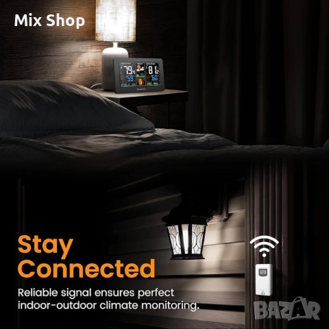 Нова Безжична метеорологична станция за вътрешен и външен монтаж Newentor, снимка 6 - Друга електроника - 54036727