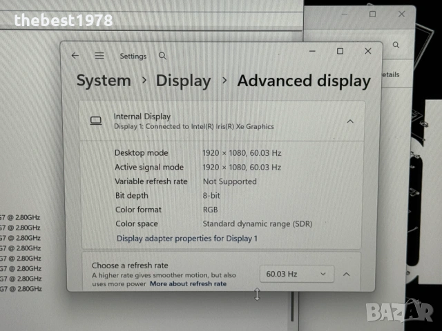 Lenovo T14 Gen 2`Core i7-1165G7/16GB RAM/256GB SSD/Full HD IPS/Бат 12ч, снимка 8 - Лаптопи за работа - 54370636