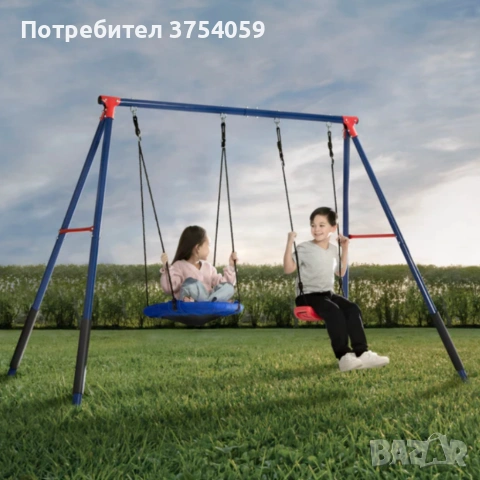 Комплект от 2 метални люлки FunZone - безкрайно забавление на двора, снимка 3 - Други стоки за дома - 55174771