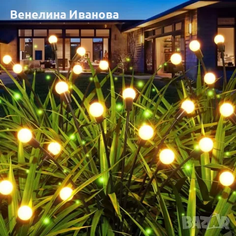 Соларни градински лампи Светулки 6 LED | Комплект 2 броя | IP65 | До 15 часа работа , снимка 7 - Соларни лампи - 55508720
