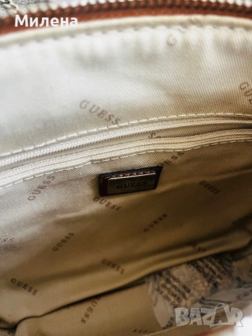 Чанта Guess в кафяво, с дълга дръжка, снимка 2 - Чанти - 55161799