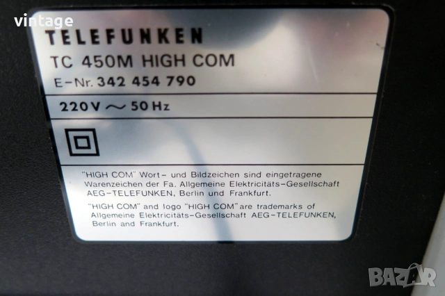 Telefunken TC 450M, снимка 7 - Декове - 54367015