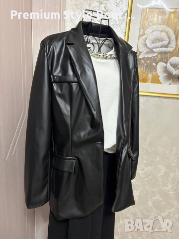 кожено сако, снимка 3 - Сака - 54003076