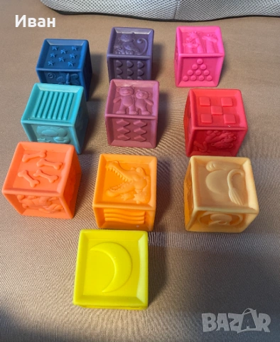Монтесори меки кубчета 1–10 (10 бр.) – отлично състояние, снимка 2 - Образователни игри - 54076242