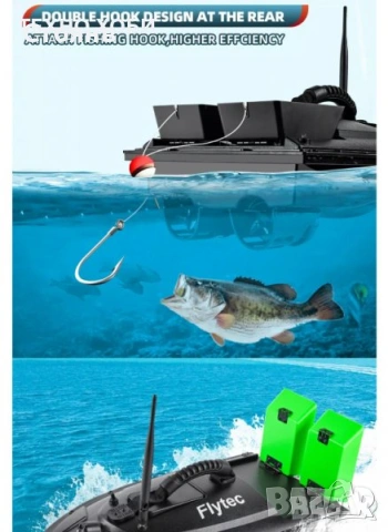 Лодка за захранка Flytec 2011-5 RC BaitBoat Промо, снимка 4 - Екипировка - 54556636
