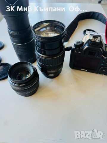 Фотоапарат CANON EOS 6 с три обектива, снимка 6 - Фотоапарати - 54839484