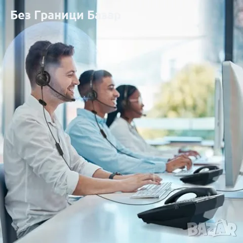 Нови Жични USB слушалки Arama с микрофон за офис, кол център и онлайн уроци, снимка 5 - Слушалки и портативни колонки - 55480395