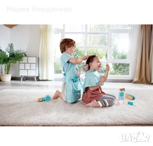 Игрален комплект Hape International - Малки фризьори, 15 части , снимка 7 - Образователни игри - 54553168