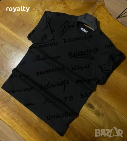 Balenciaga Нова Черна Мъжка Тениска 
