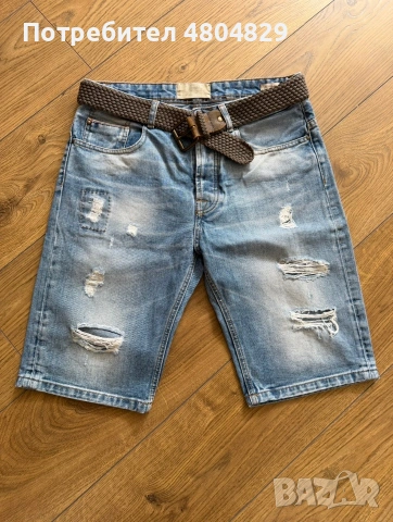 Мъжки къси дънки BERSHKA и MADE BY US, снимка 5 - Къси панталони - 55010416