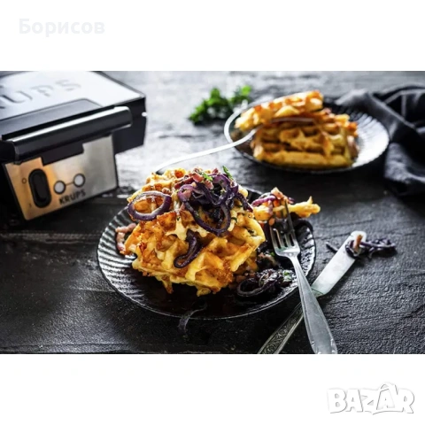 Krups FDK 251 - висококачествен електрически гофретник с мощност 850 W, снимка 8 - Гофретници - 55042282