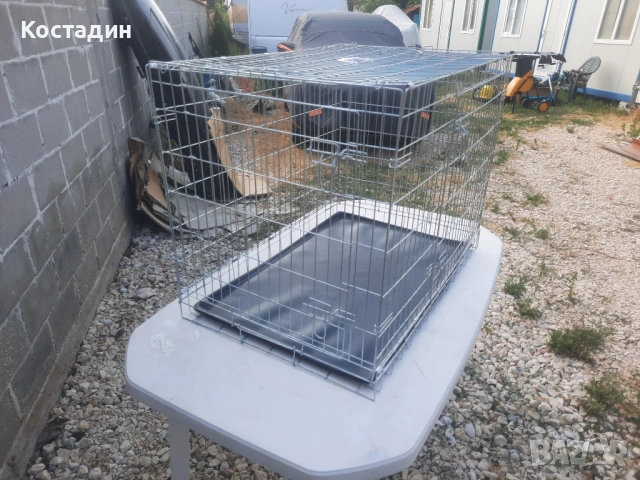 Клетка за куче farmcompany pet сгъваема тежко товарна  с две врати, снимка 2 - За кучета - 54171319