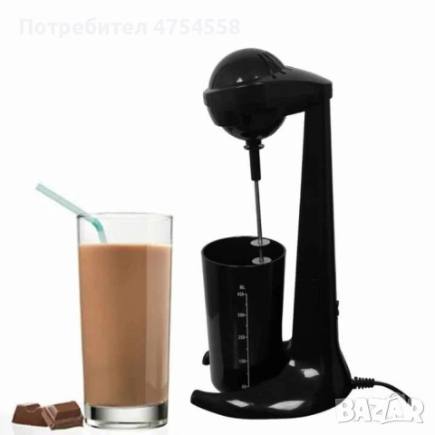 Миксер за фрапе, 100W, 450мл.мерителна чаша, Черен, бял