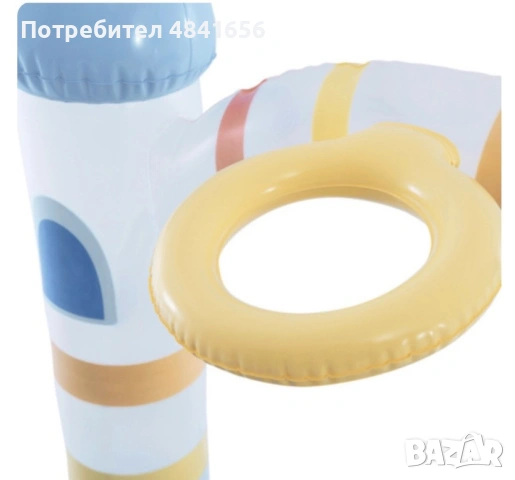 Детски надуваем аквапарк с пръскачка - Воден замък с еднорог и пързалка 196x178x127 см, снимка 6 - Басейни и аксесоари - 55076218
