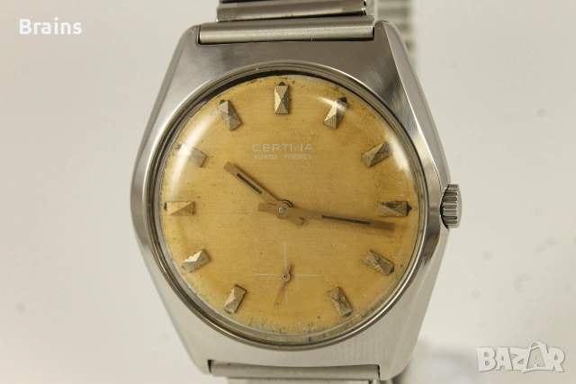 1950's CERTINA Kurth Freres Стоманен Швейцарски Часовник, снимка 2 - Мъжки - 54995857