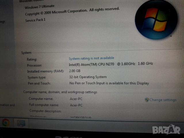 Acer Aspire One KAV10, снимка 2 - Лаптопи за дома - 54909788