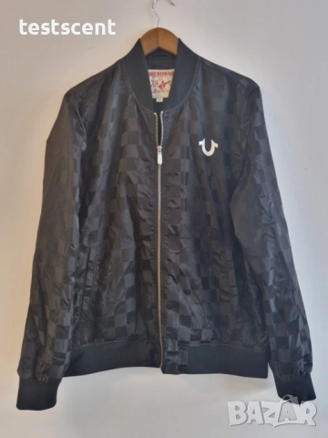 $280 Оригинално мъжко дизайнерско яке True Religion Jacket Buddha Satin Bomber Nylon Размер L, снимка 6 - Якета - 54020259