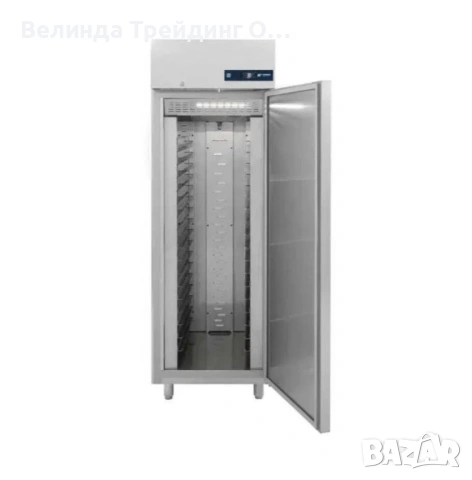 Хладилен шкаф от неръждаема стомана, за тави 60х40см, снимка 2 - Друго търговско оборудване - 53983809