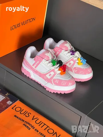 Louis Vuitton Нови Розови Дамски Маратонки с Кутия Луи Витон 