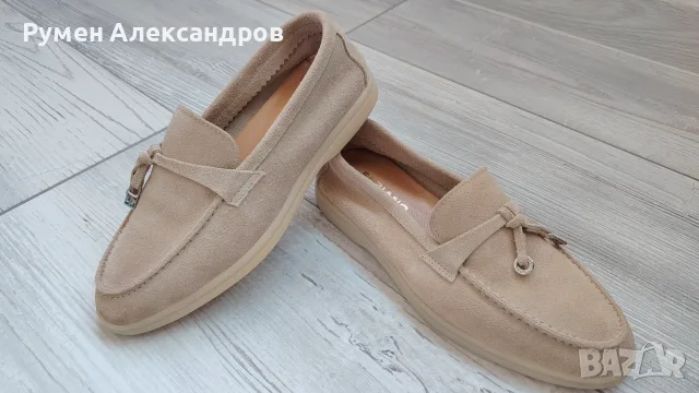Нови дамски бежови мокасини LORO PIANA by Fabiano EUR37,5, снимка 12 - Дамски ежедневни обувки - 55532669