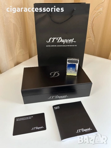 Запалка S.T. Dupont Ligne 2 Montecristo La Nuit – отлично състояние, снимка 4 - Запалки - 54761805