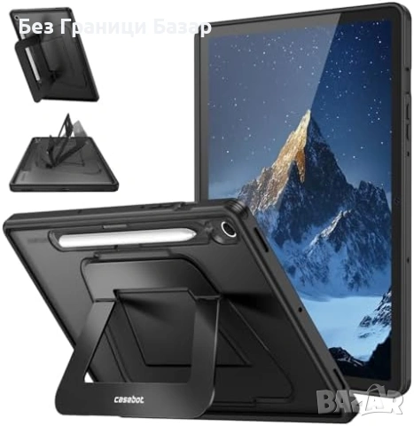 Нов Удароустойчив калъф кейс за таблет Samsung Galaxy Tab S10 FE S9 FE Tab S9 стойка S Pen държач