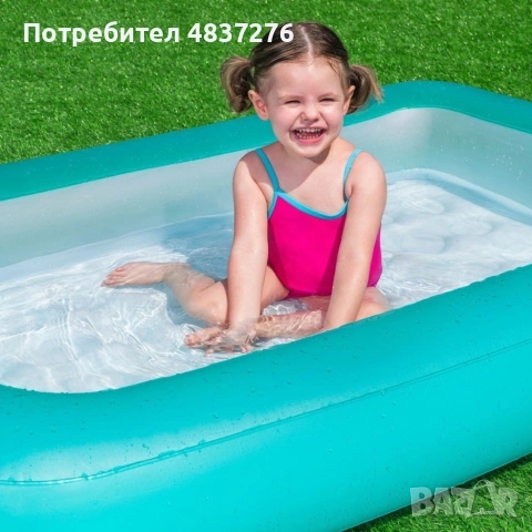Детски правоъгълен басейн, снимка 5 - Басейни и аксесоари - 55013986