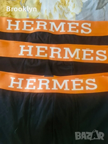 Продавам 3 броя мъжки боксерки Hermes, снимка 3 - Бельо - 54978781