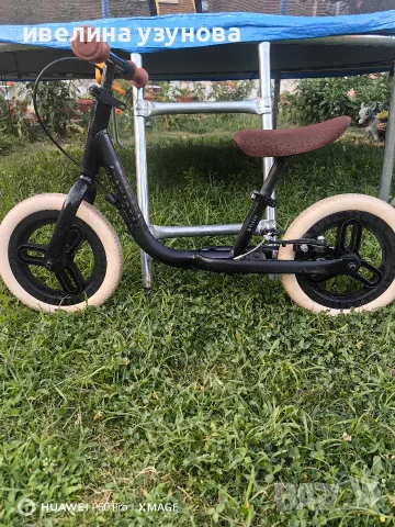 BTWIN ДЕТСКИ ВЕЛОСИПЕД БЕЗ ПЕДАЛИ RUNRIDE 500, 10 ИНЧА, ЧЕРНО/БЕЖОВО , снимка 3 - Детски велосипеди, триколки и коли - 55630300