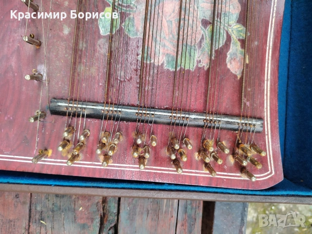 Цитра струнен музикален инструмент , снимка 9 - Антикварни и старинни предмети - 54379510