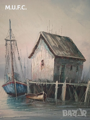 Картина Масло.Подпис.50-60, снимка 2 - Картини - 54012919