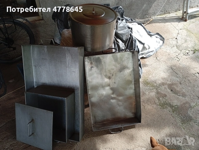 стари големи тави и тенджери нераждавейка.