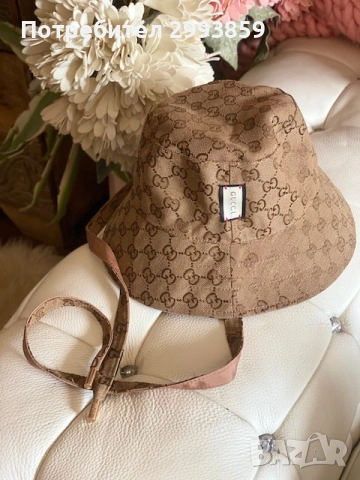шапка Гучи*GUCCI reversible Bucket hat , снимка 3 - Шапки - 54914630