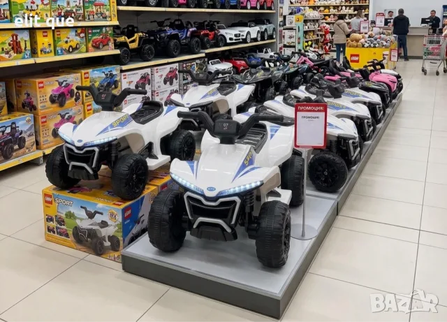Детско акумулаторно ATV 6V 25W – Електрическо ATV с LED светлини за деца 1.5+ години, бяло