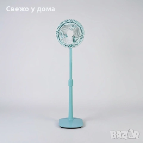 Стоящ вентилатор 35W с регулируема височина и двойно въртене – тих и мощен охлаждащ вентилатор 220V, снимка 4 - Вентилатори - 54790467