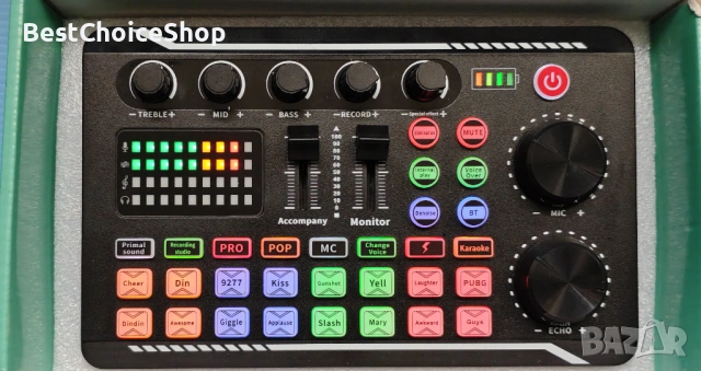 Външна звукова карта (Live Sound Card) за стрийминг, караоке и записи, снимка 4 - Ресийвъри, усилватели, смесителни пултове - 54220623