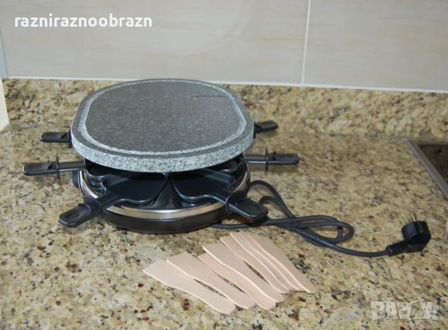 Раклет грил с овална каменна плоча Cooks Professional, снимка 8 - Скари - 55655759