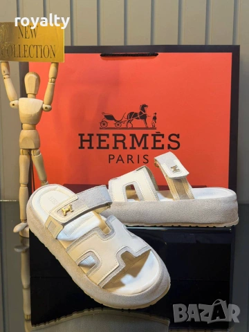 Hermes Нови Дамски Чехли Ерме Различни Цветове , снимка 7 - Чехли - 55129772