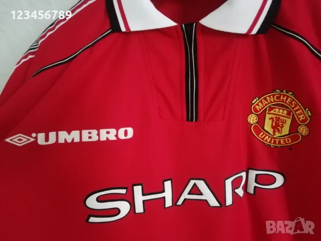 Manchester United Beckham Umbro 1998/1999/2000 оригинална тениска фланелка Бекъм Манчестър Юнайтед, снимка 6 - Тениски - 53438858