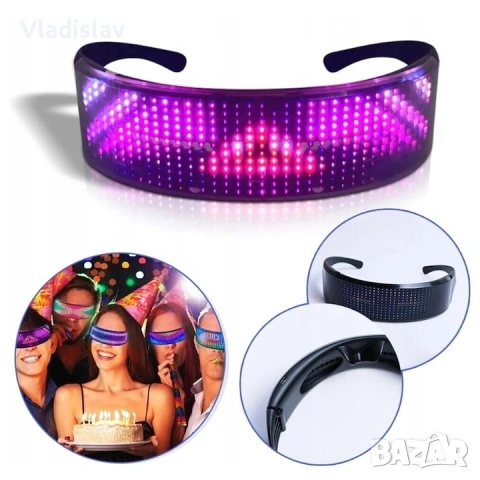 LED персонализируеми Bluetooth очила, APP контрол , снимка 3 - Друга електроника - 54065817
