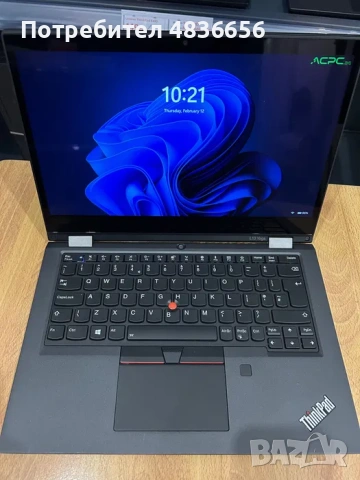 Като нов! Лаптоп Lenovo L13 Yoga i7/16GB RAM/512GB SSD, ТЪЧ, 3 м. гар!