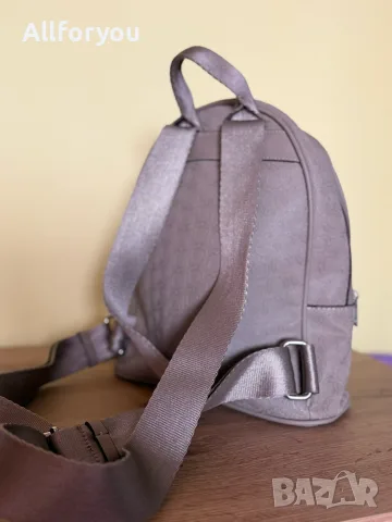 U.S. Polo Assn., Раница с шарка на монограми, Бежова, снимка 3 - Раници - 55333935
