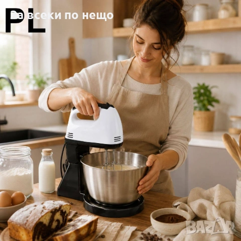 Silver Love MM-133B Миксер с купа 300W / 7 скорости / Въртяща се купа Код P2544, снимка 6 - Миксери - 54805567