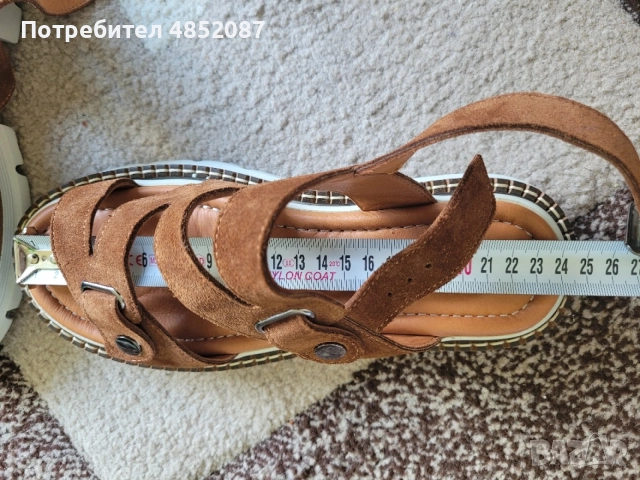 дамски велурени сандали 37-38, снимка 5 - Сандали - 55200817