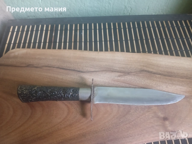 Старинен български ловен нож от соца, снимка 5 - Ножове - 55102294