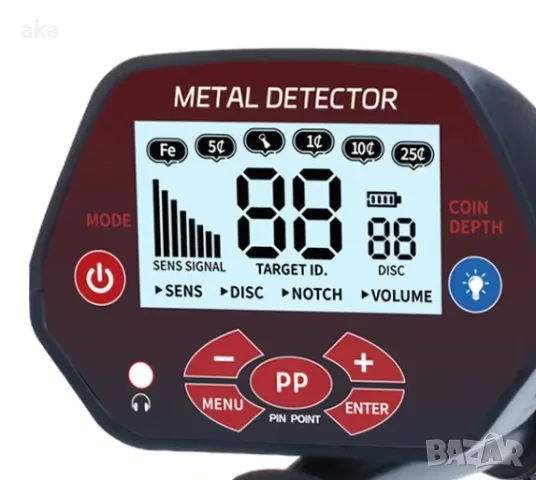 металотърсач GT-4060 Металотърсач с висока чувствителност LCD дисплей НОВ, снимка 3 - Други - 55304543