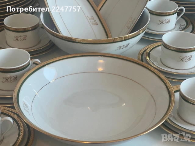 Нов сервиз за хранене и чай за 12 души порцелан Limoges, снимка 15 - Сервизи - 54788134