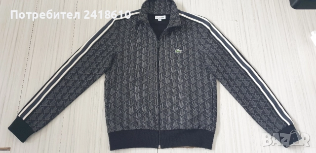 Lacoste Monogram Regular Fit Full Zip Mens Size 3 - S  НОВО! ОРИГИНАЛ! Мъжко Горнище с цял цип!