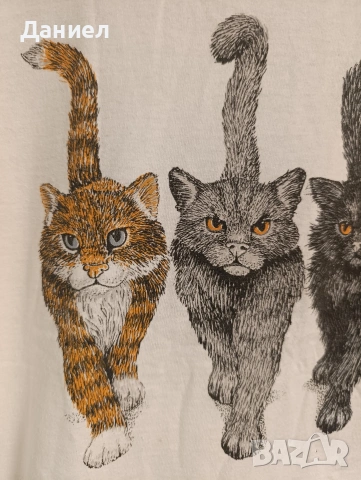 Тениска 90s Mens Cat Butt , снимка 4 - Тениски - 55004137