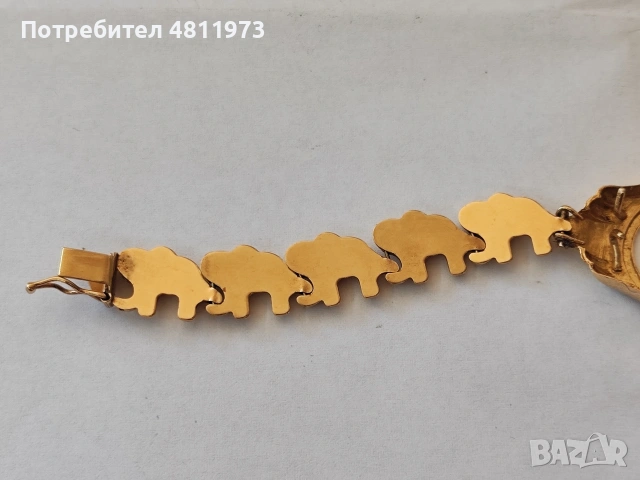 Златна гривна за часовник 10 карата, снимка 7 - Гривни - 54675493